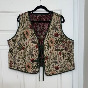 SHEIN Floral Tapestry Vest - Multicolor